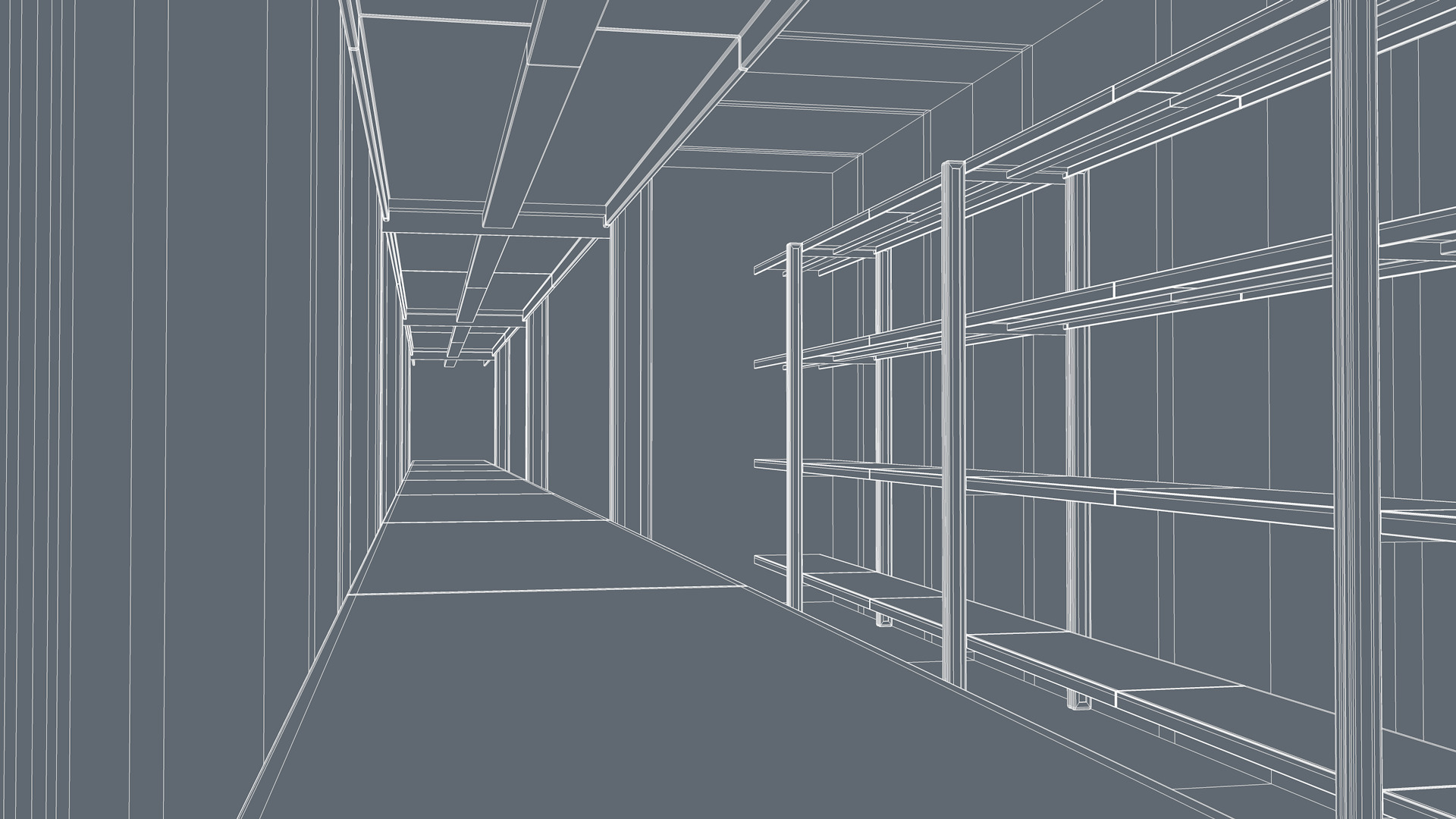 Empty Storage Room 3D model_11