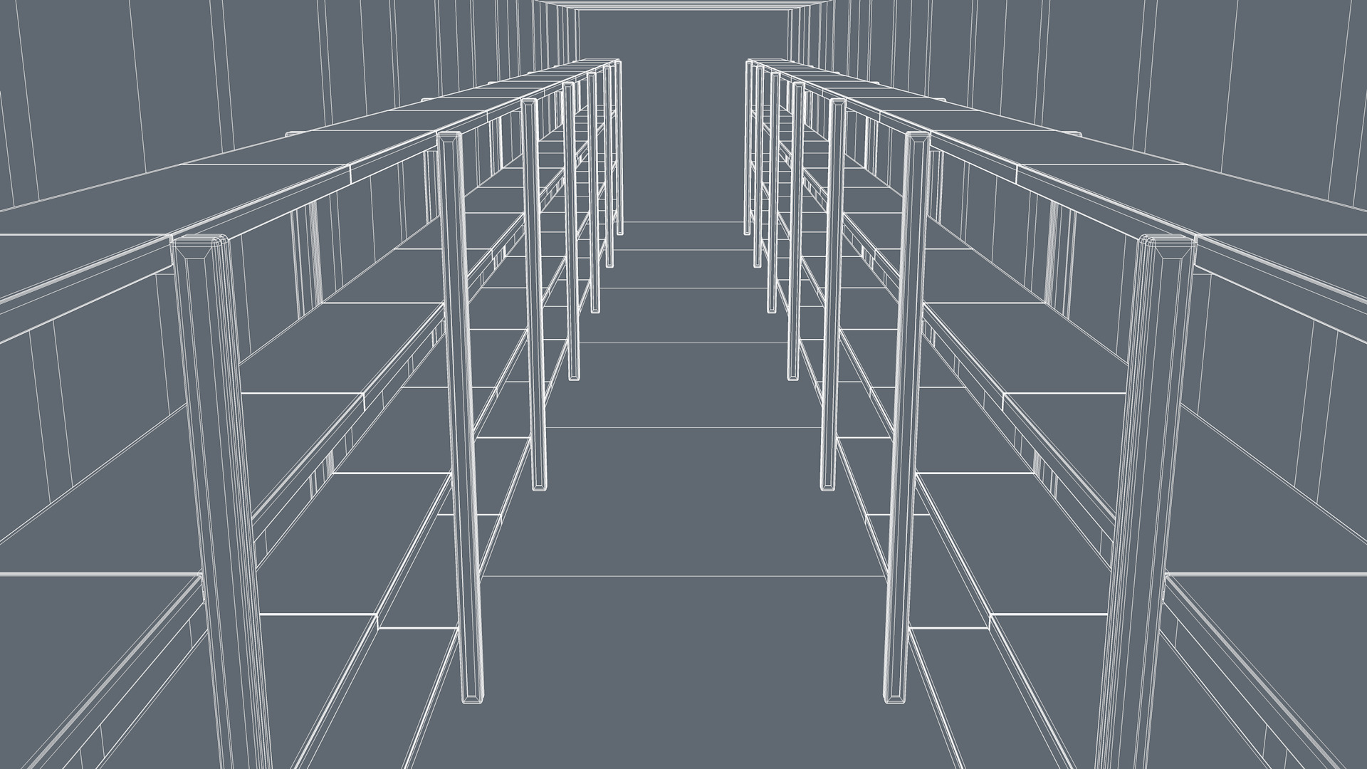 Empty Storage Room 3D model_8