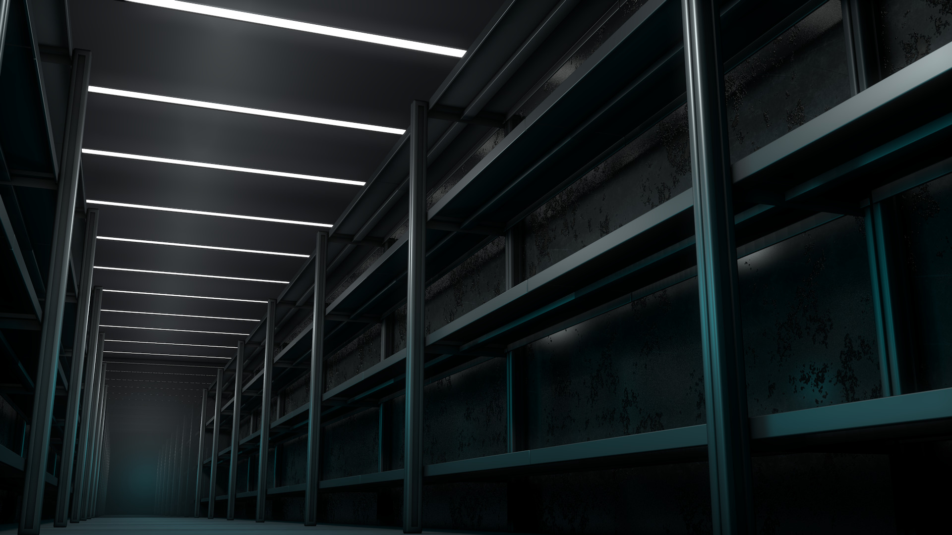 Empty Storage Room 3D model_3