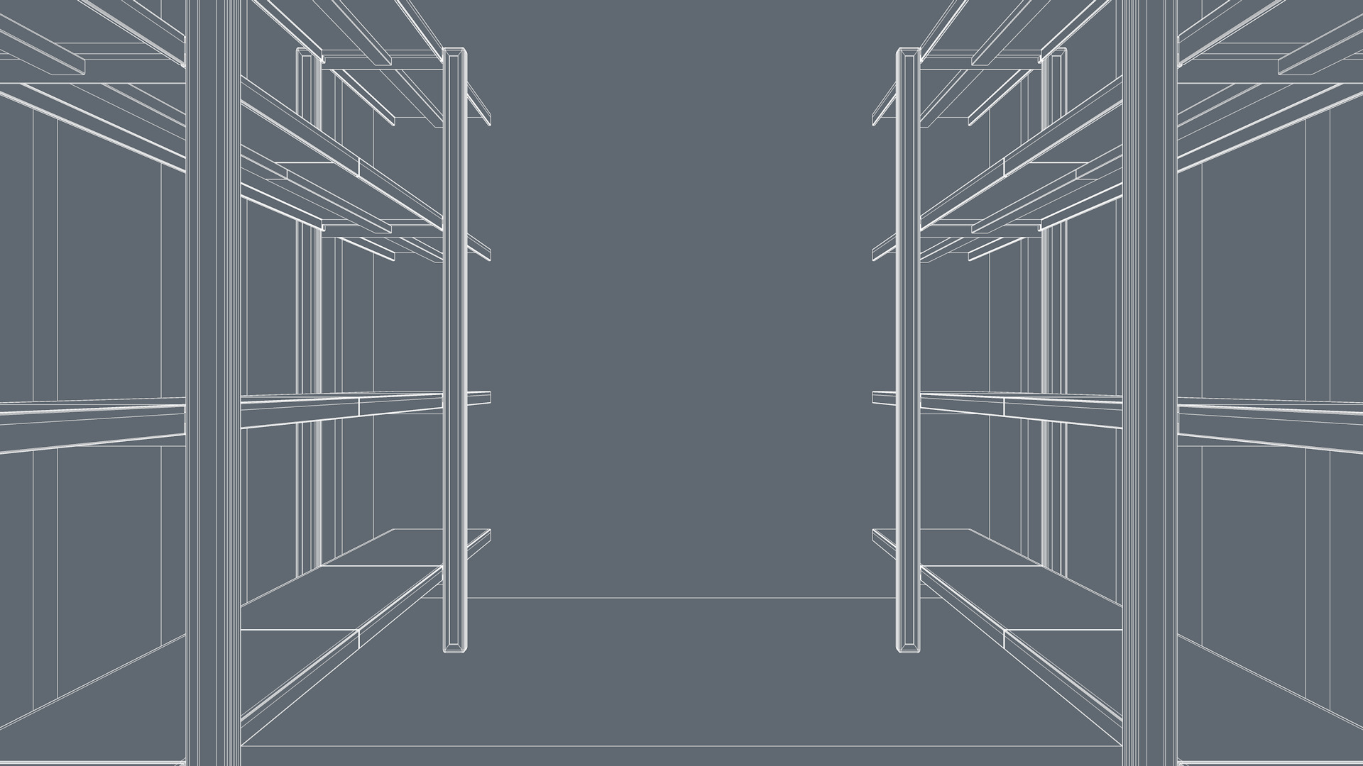 Empty Storage Room 3D model_10