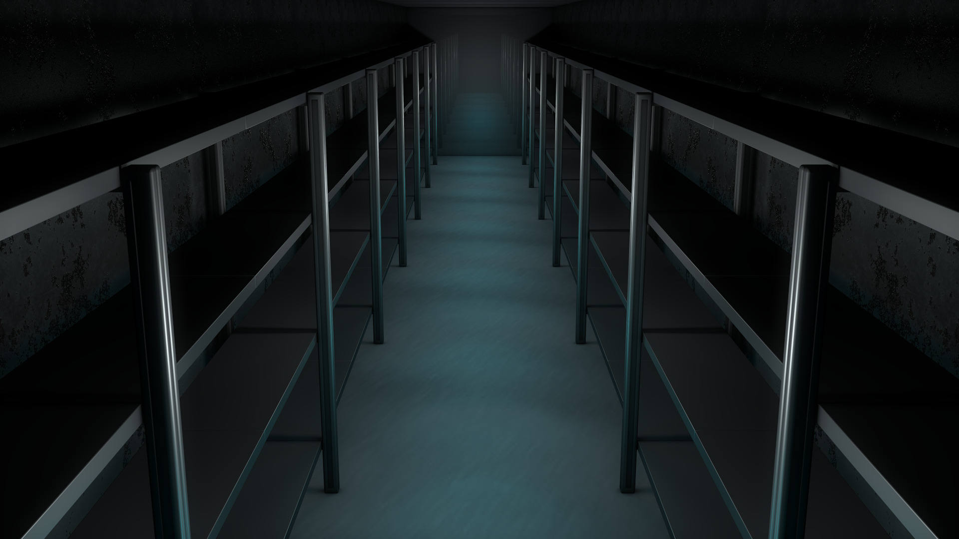 Empty Storage Room 3D model_2