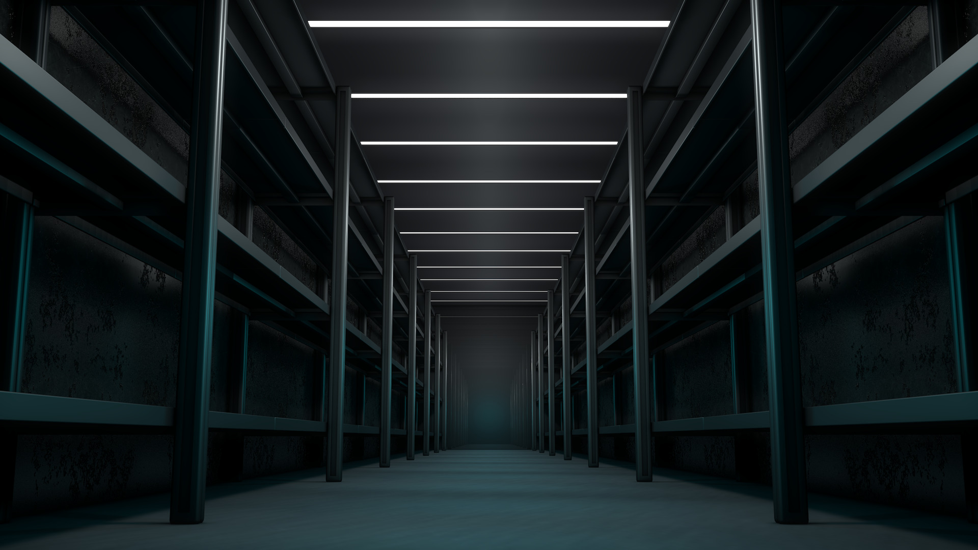 Empty Storage Room 3D model_1