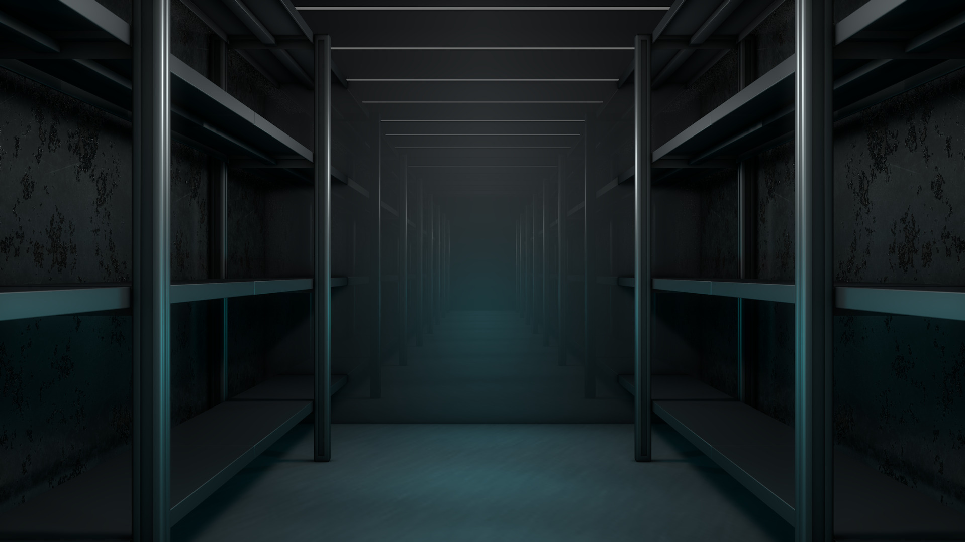 Empty Storage Room 3D model_4
