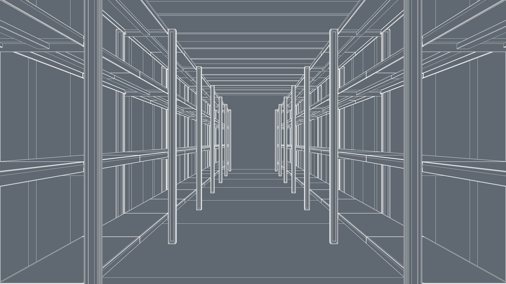 Empty Storage Room 3D model_6