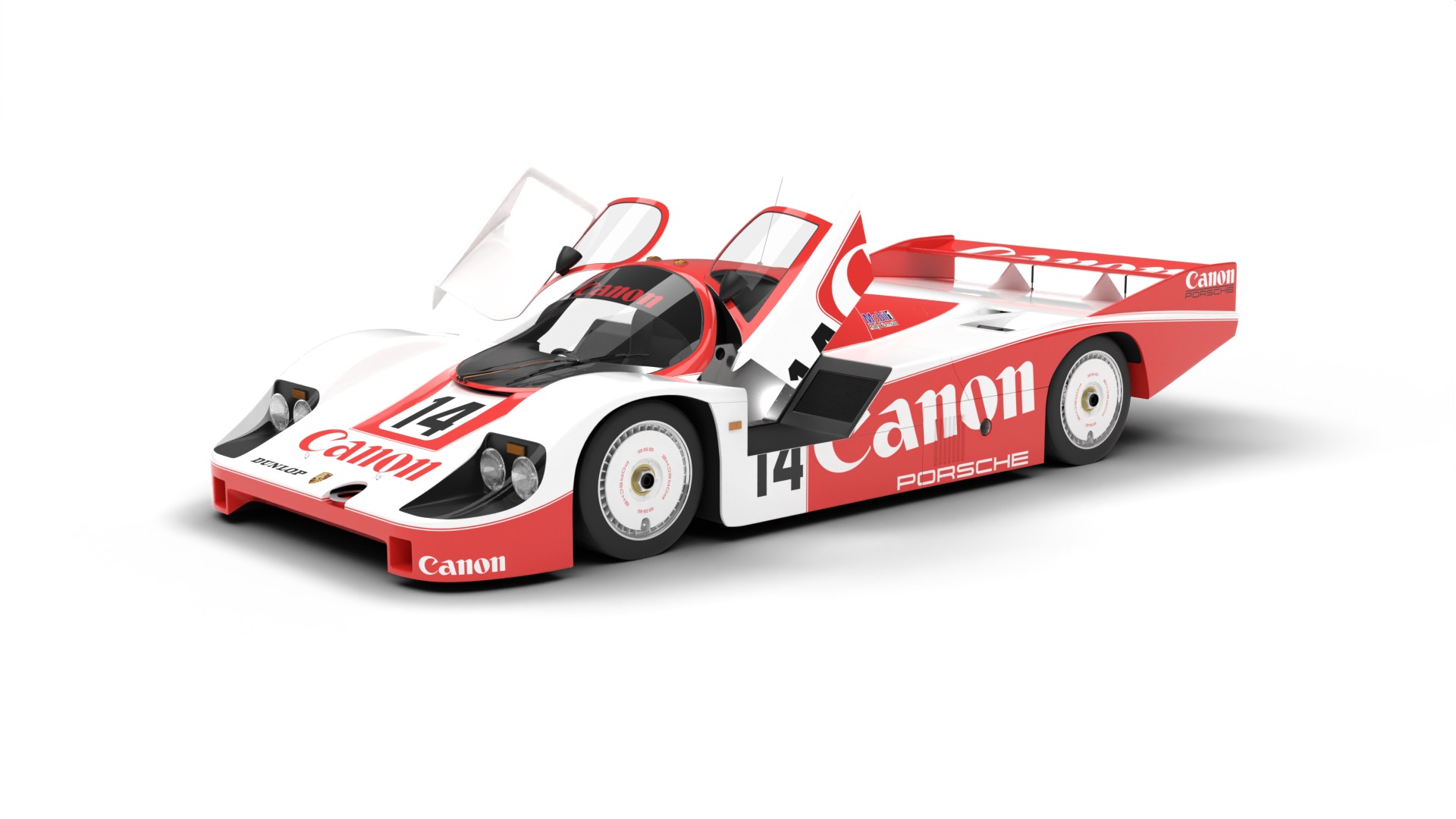 Pack Porsche 956 cars HQ interior 3D Model Collection_5