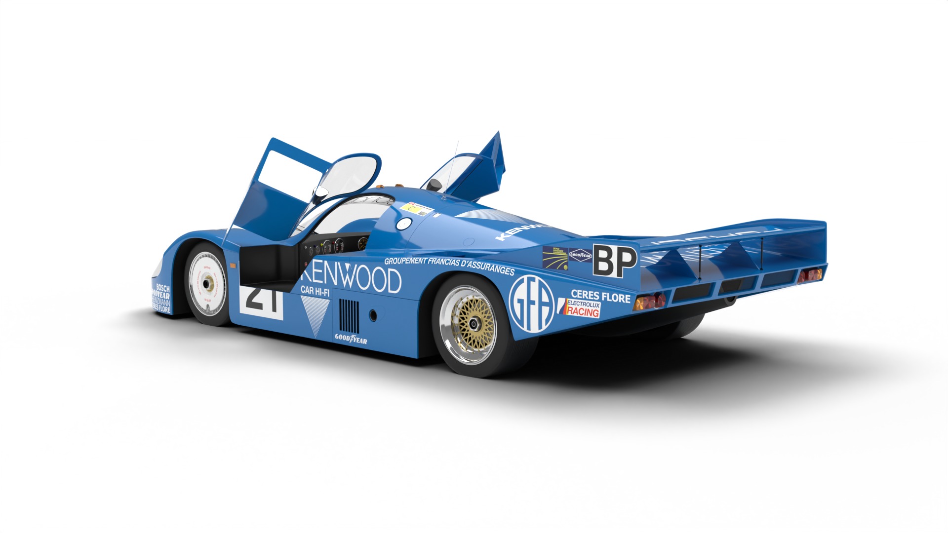 Pack Porsche 956 cars HQ interior 3D Model Collection_8