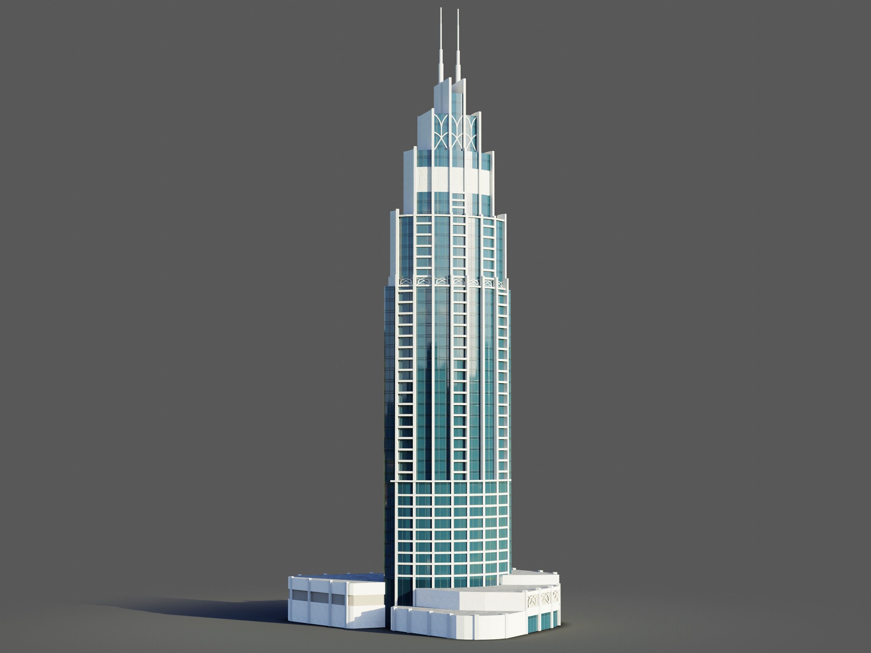 Dubai tallest buildings 3D model_16