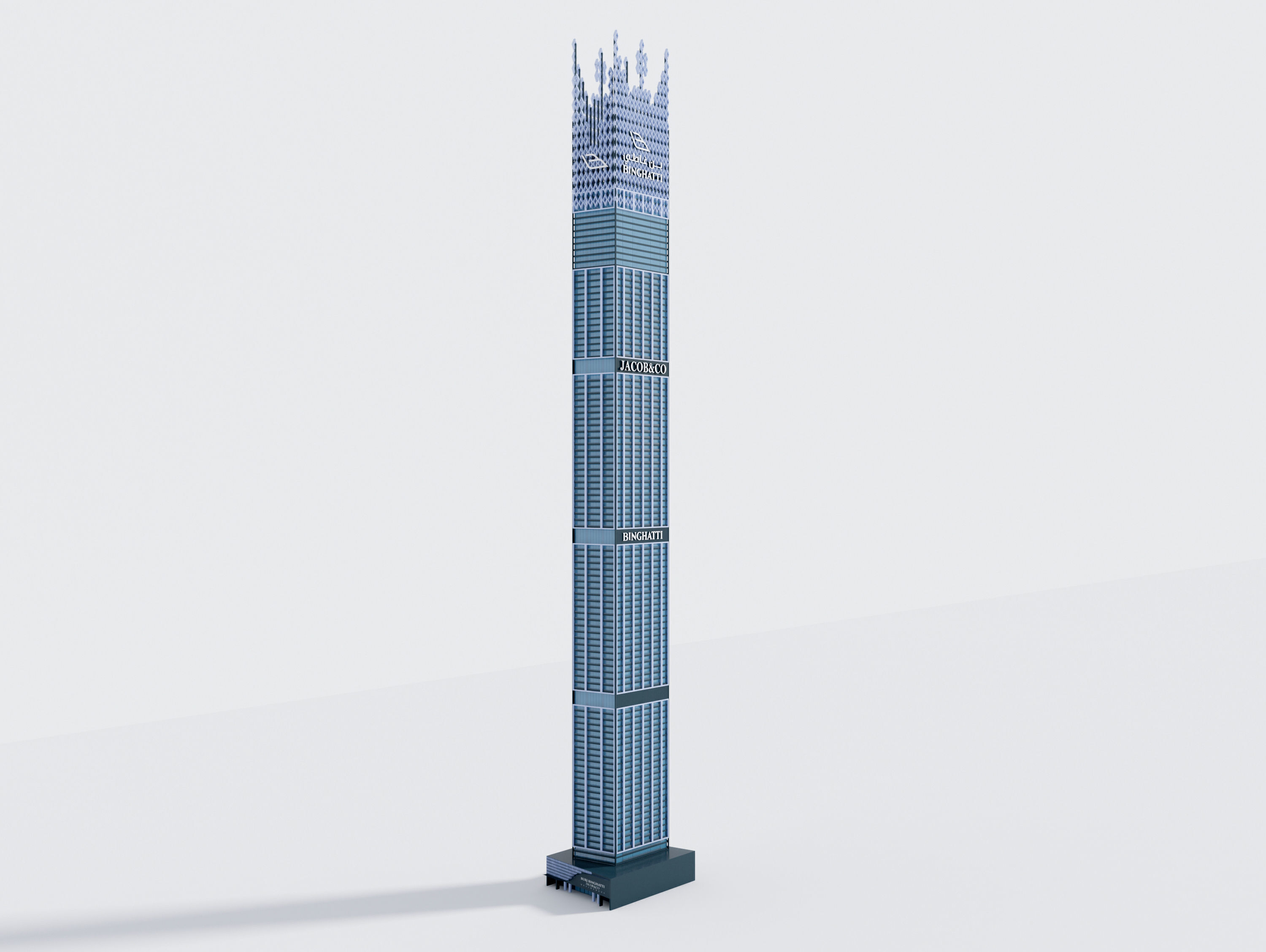 Dubai tallest buildings 3D model_11