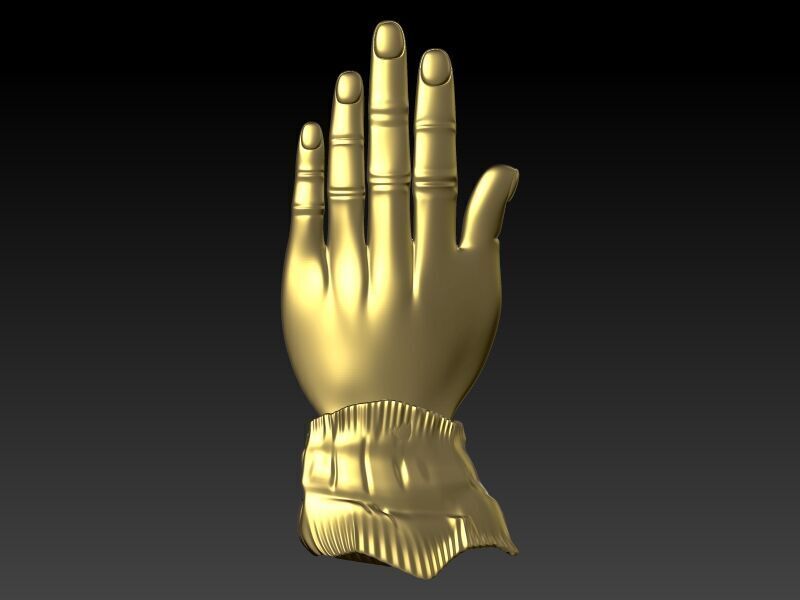 Praying Hands Charm Pendant Necklace Jewelry  3D print model_1