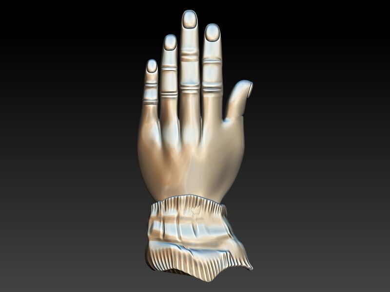 Praying Hands Charm Pendant Necklace Jewelry  3D print model_11