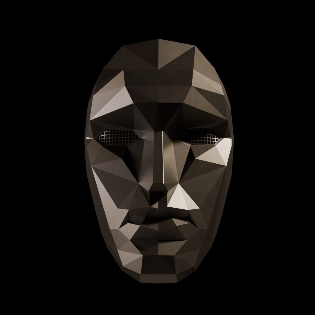 Squid Game Frontman Mask  Low-poly 3D model_8