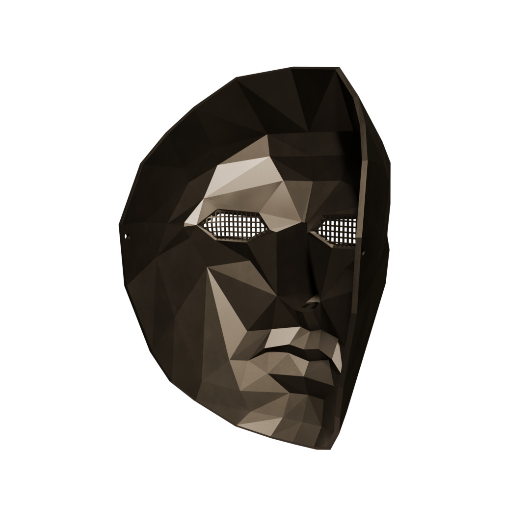 Squid Game Frontman Mask  Low-poly 3D model_3