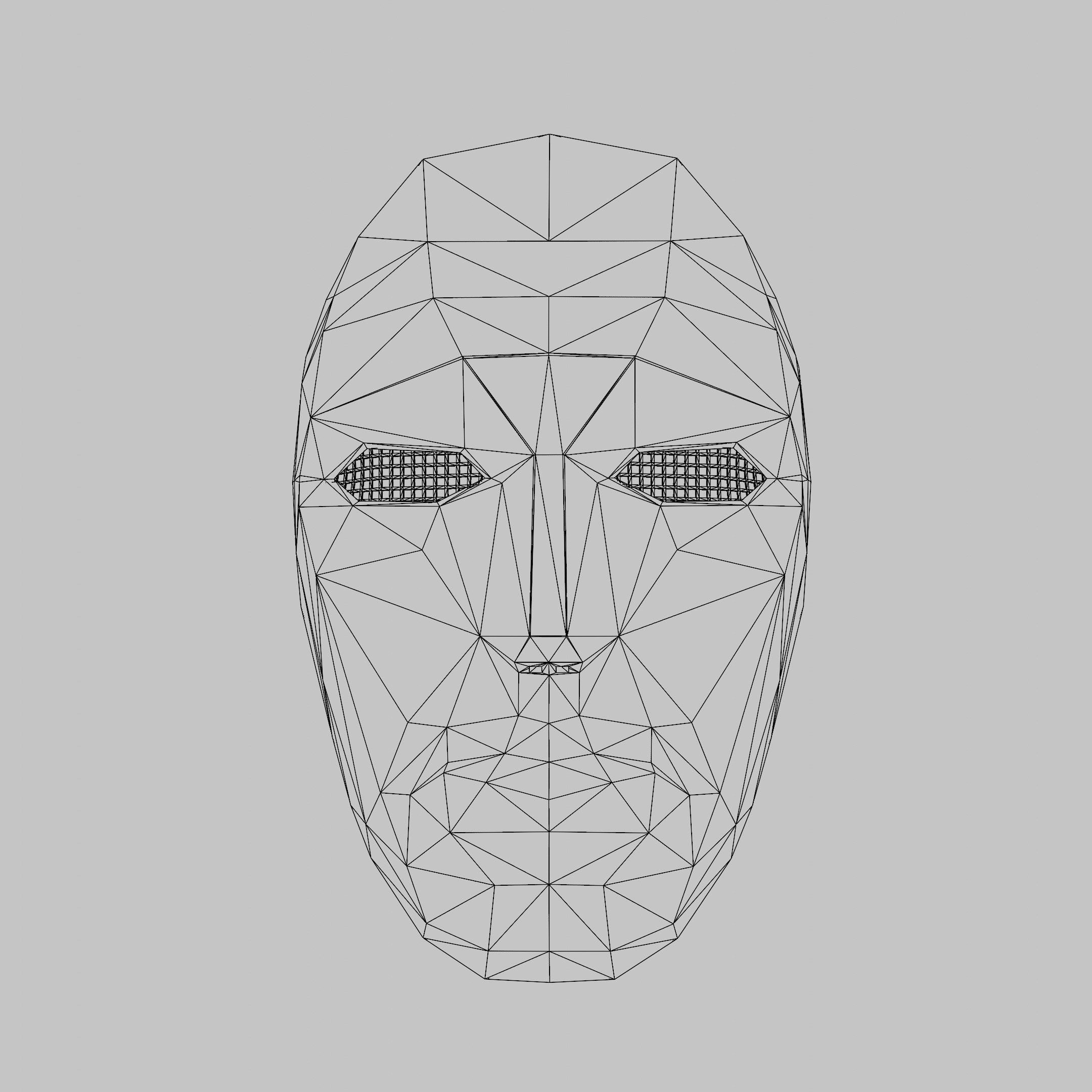 Squid Game Frontman Mask  Low-poly 3D model_4