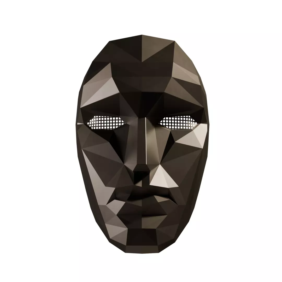 Squid Game Frontman Mask  Low-poly 3D model_0