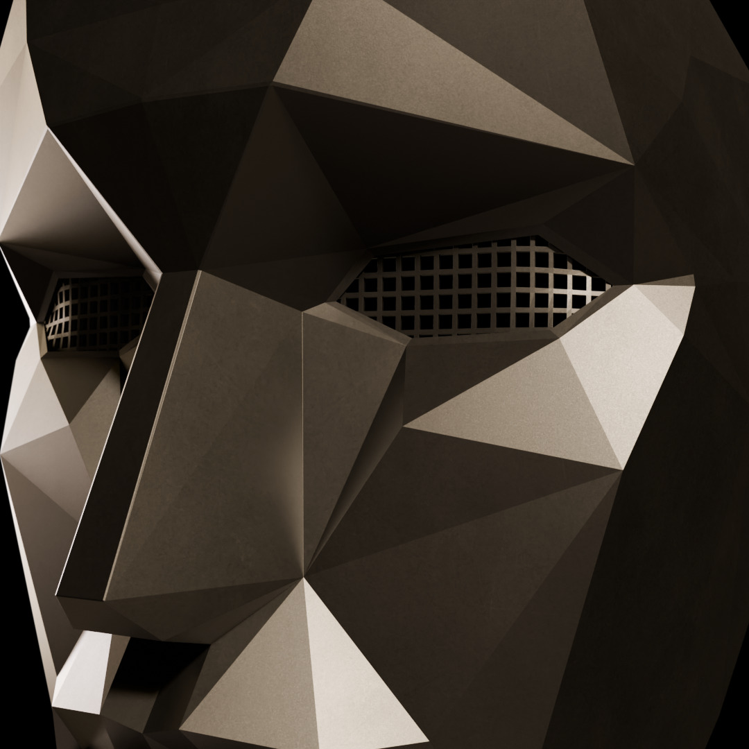 Squid Game Frontman Mask  Low-poly 3D model_5