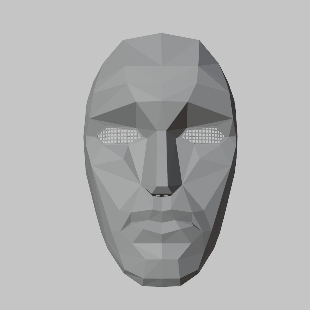 Squid Game Frontman Mask  Low-poly 3D model_2