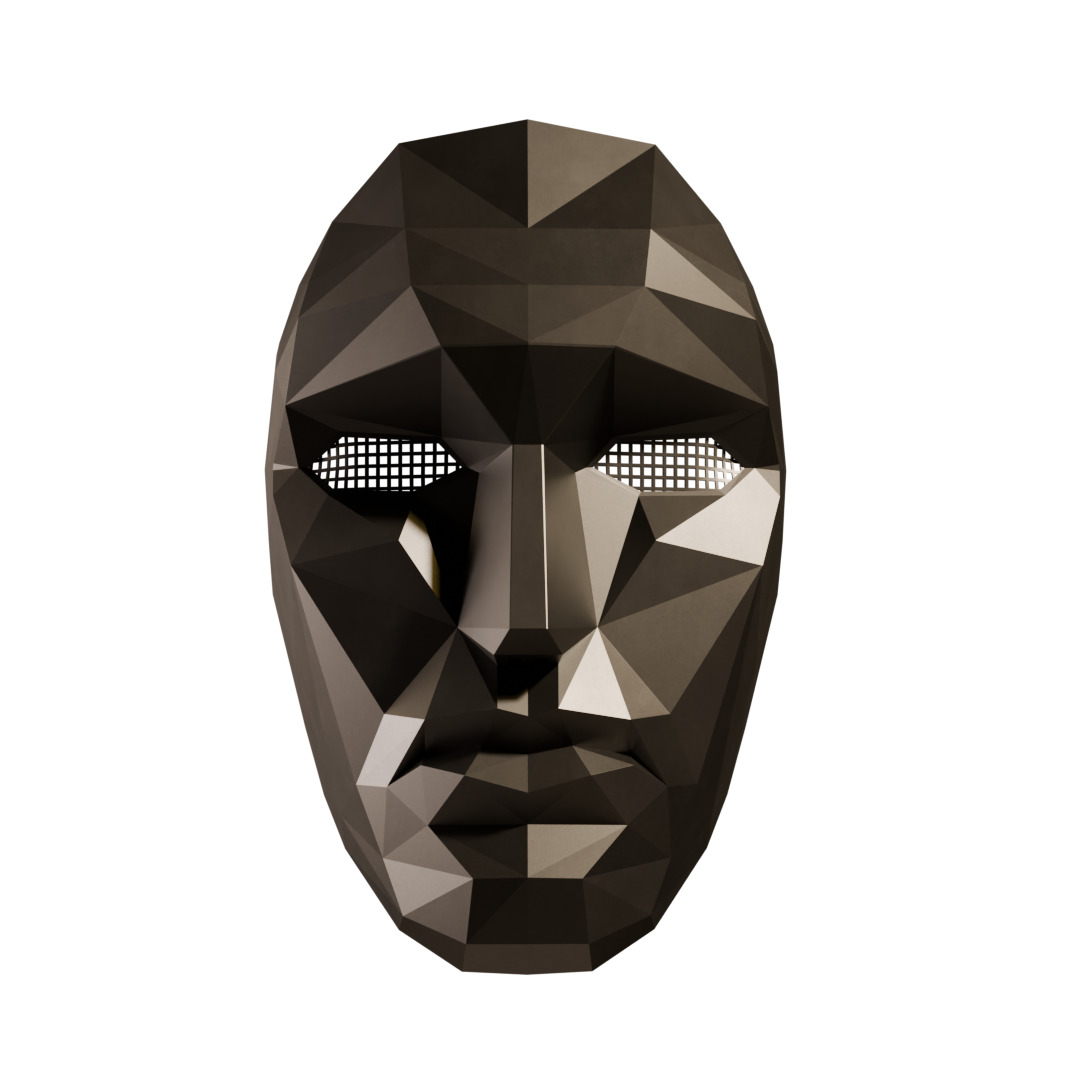 Squid Game Frontman Mask  Low-poly 3D model_9