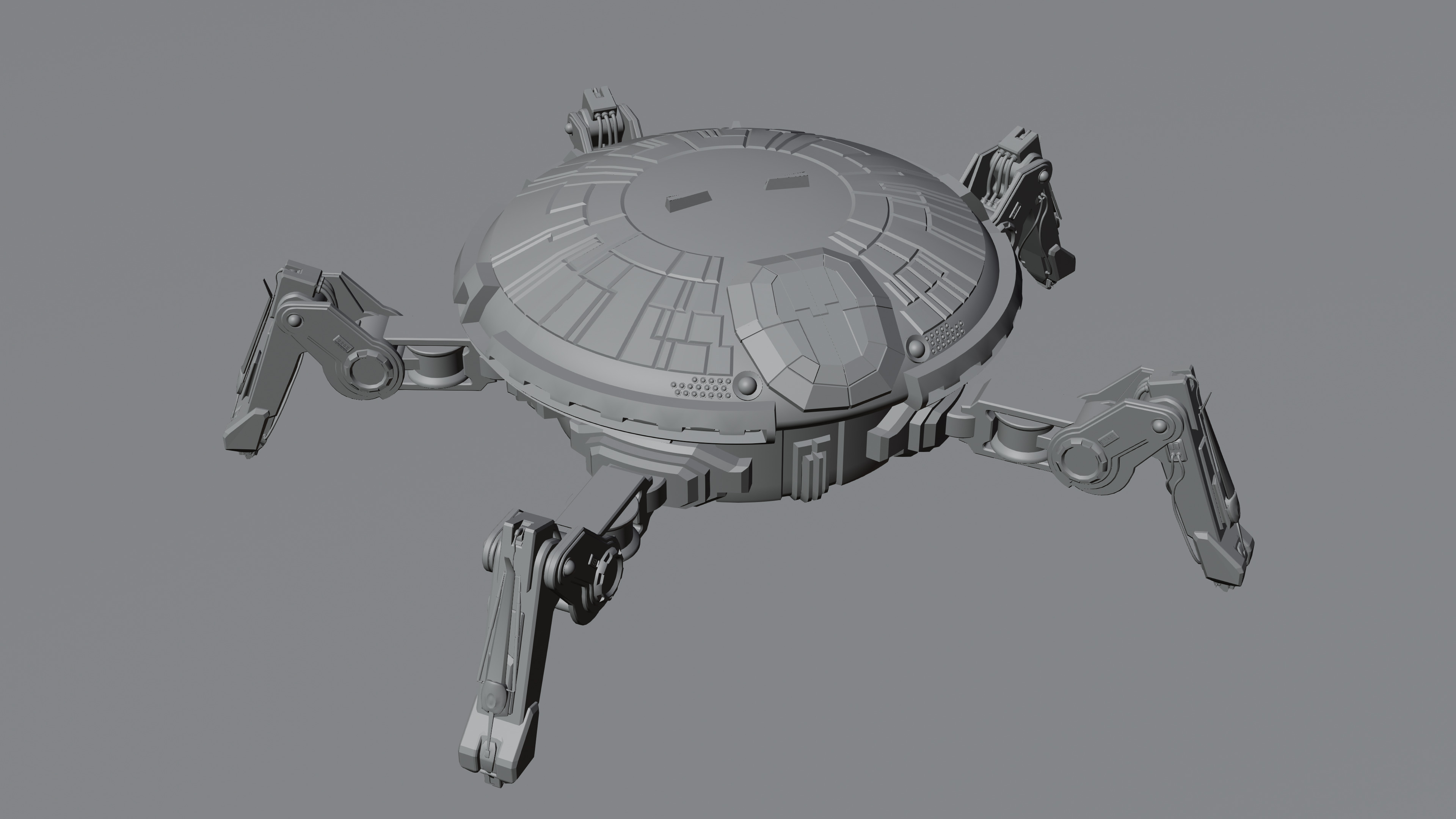 SpiderBot LowPoly-MidPoly Low-poly 3D model_2