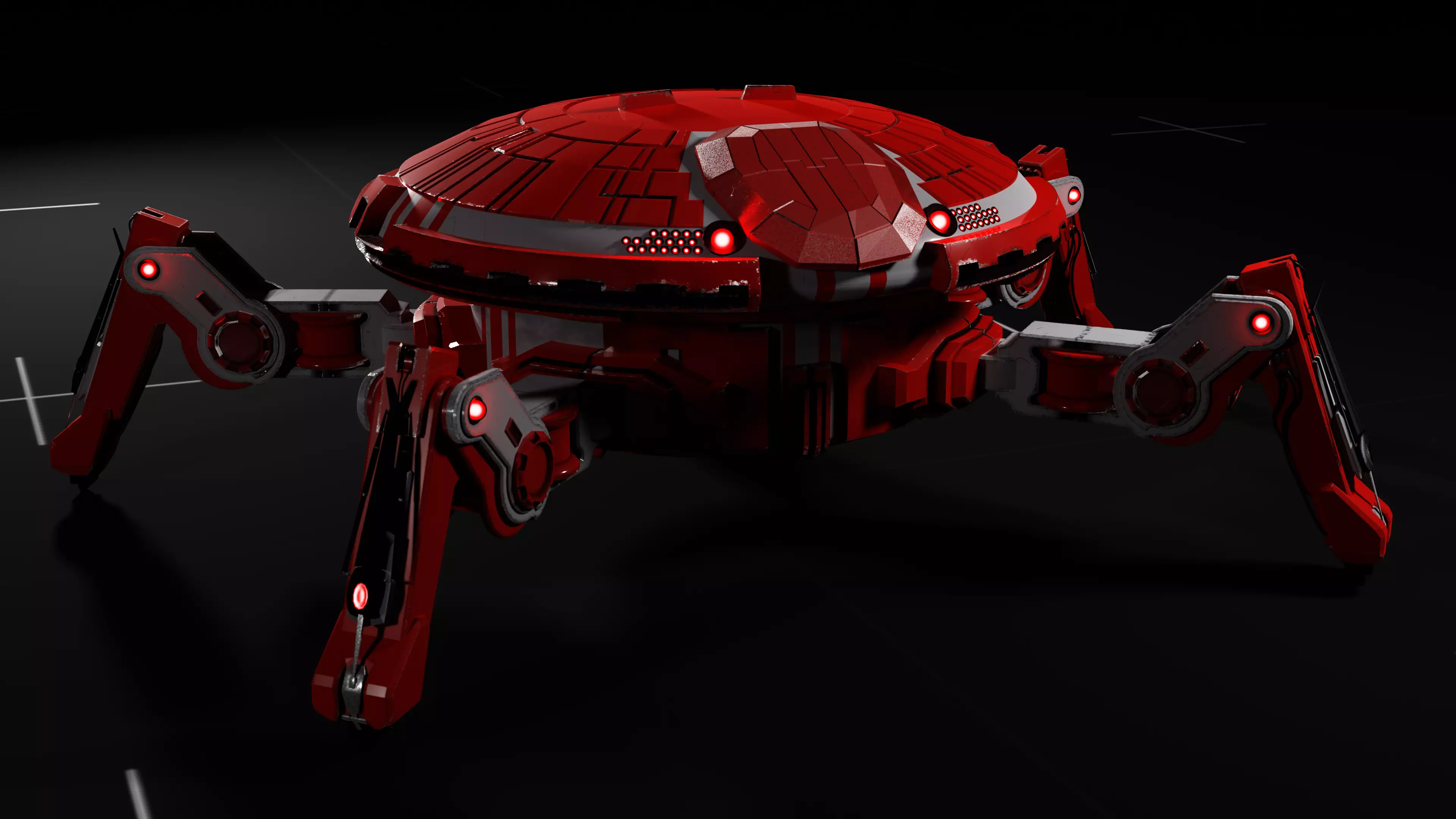 SpiderBot LowPoly-MidPoly Low-poly 3D model_0