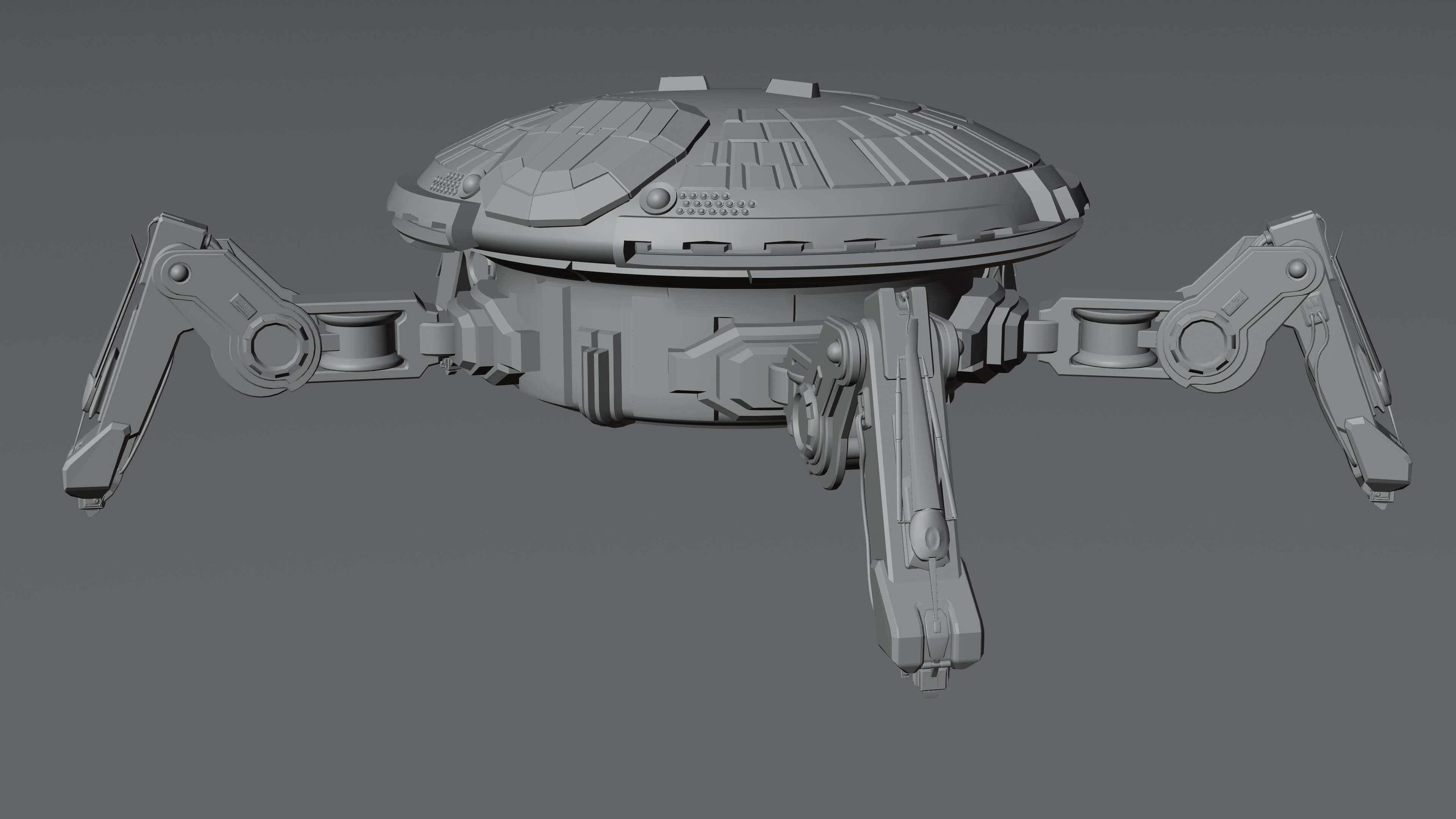 SpiderBot LowPoly-MidPoly Low-poly 3D model_3