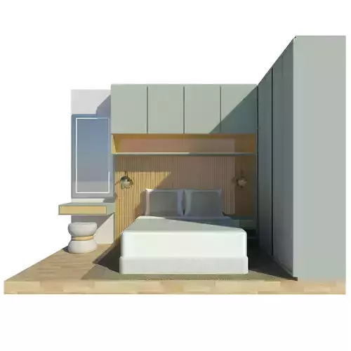 Master Bedroom Furniture Revit Family Parametric