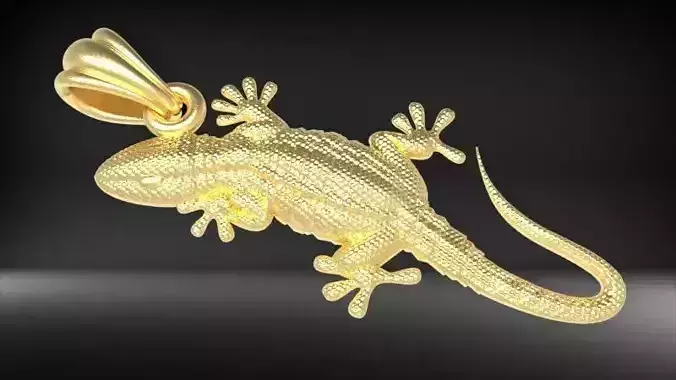 Geco pendant lizard pendant