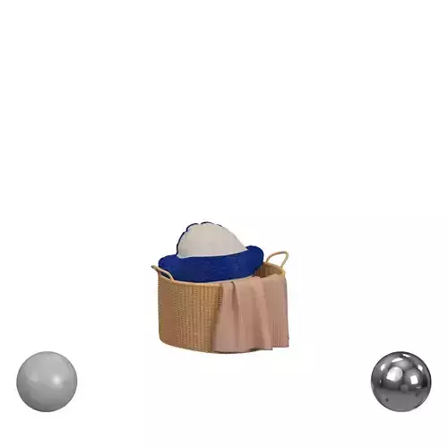 NATURAL WOVEN GRASS FLOOR BASKET