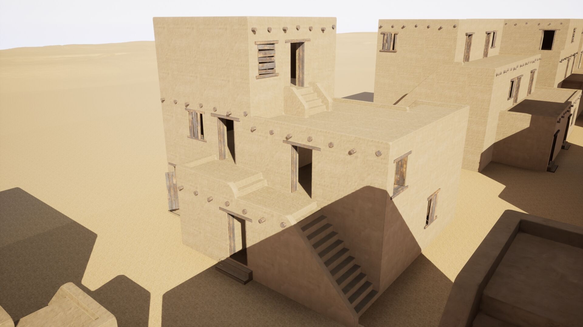 Ancient desert house Low-poly 3D model_11