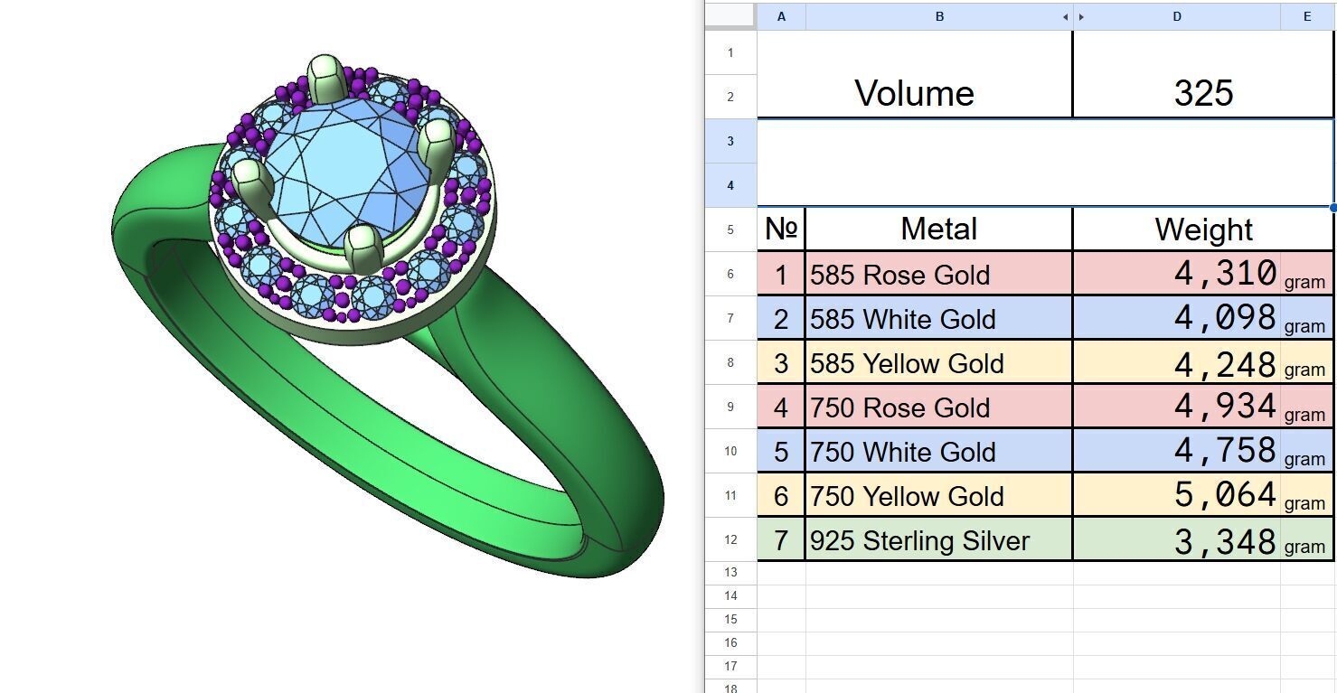 Ring Gem Halo 3D print model_4