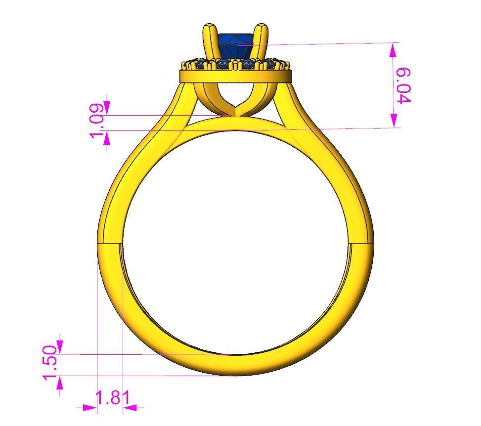 Ring Gem Halo 3D print model_13