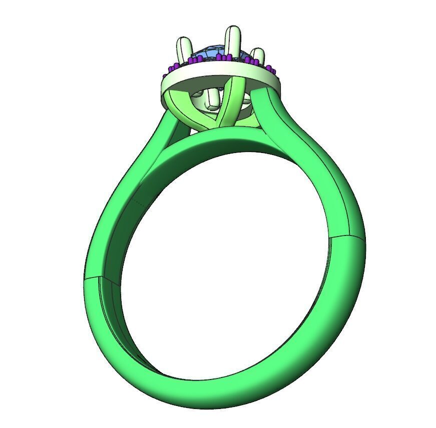 Ring Gem Halo 3D print model_10