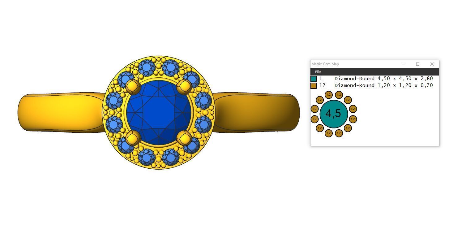 Ring Gem Halo 3D print model_14