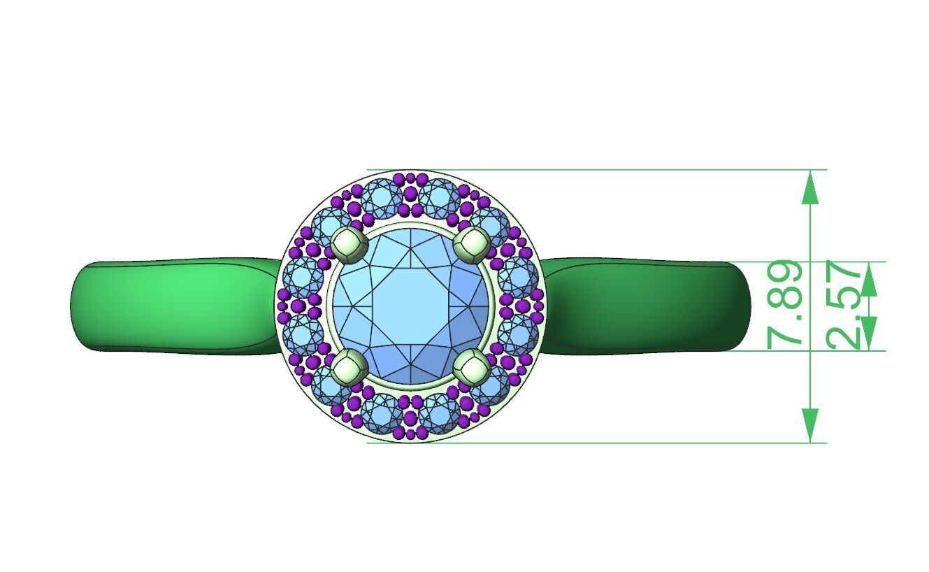 Ring Gem Halo 3D print model_6