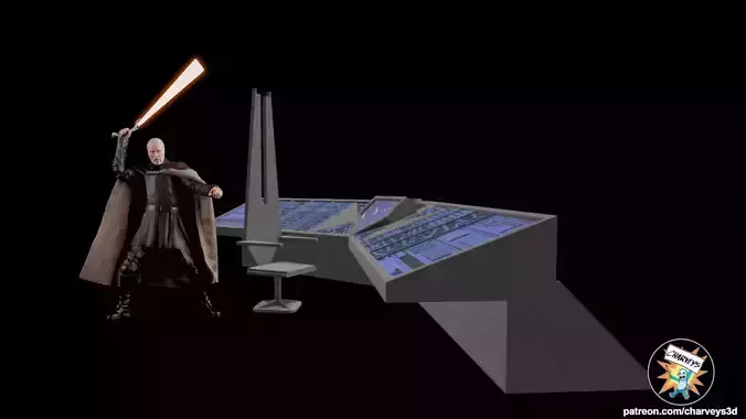 Star Wars Count Dooku Palace Desk and Chair for action figures