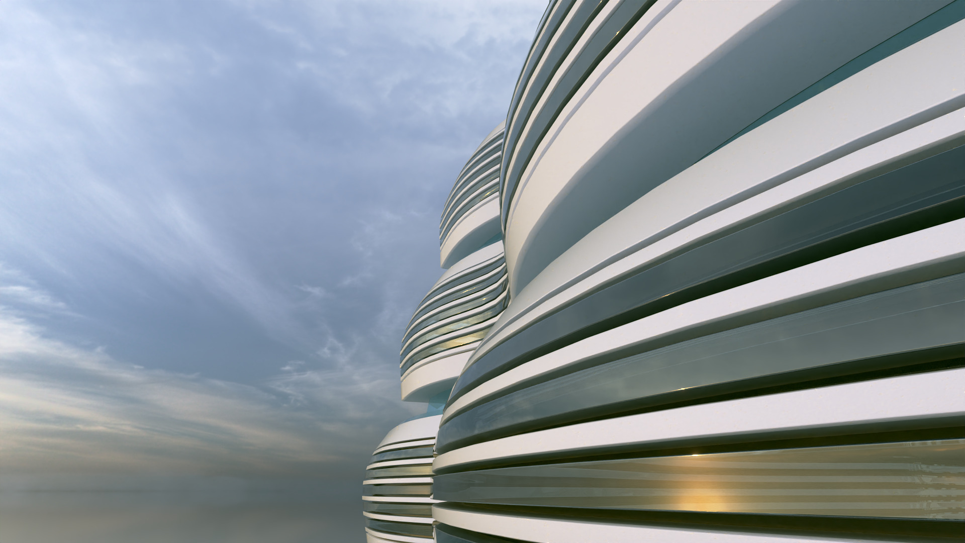 Futuristic Building Concept V2-08 3D model_11