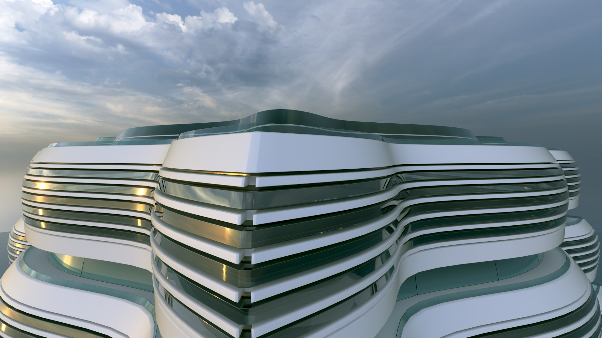 Futuristic Building Concept V2-08 3D model_10