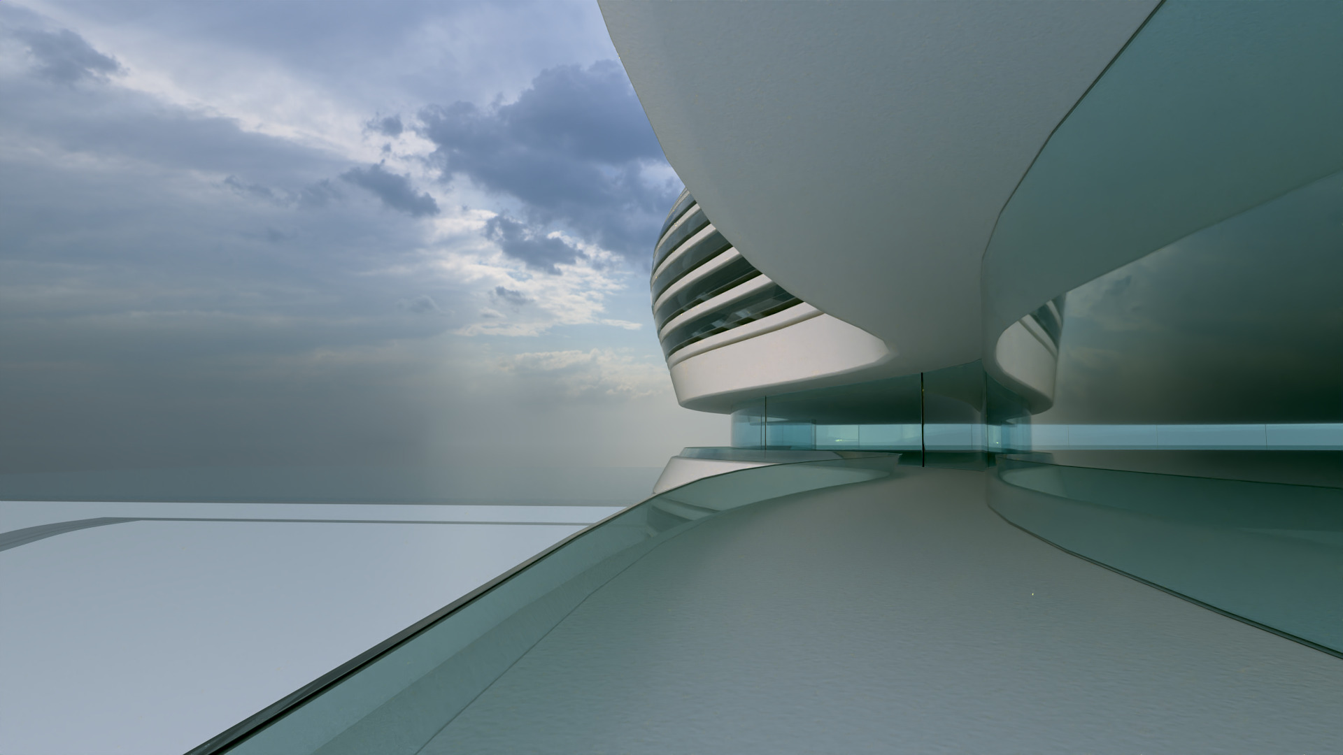 Futuristic Building Concept V2-08 3D model_12
