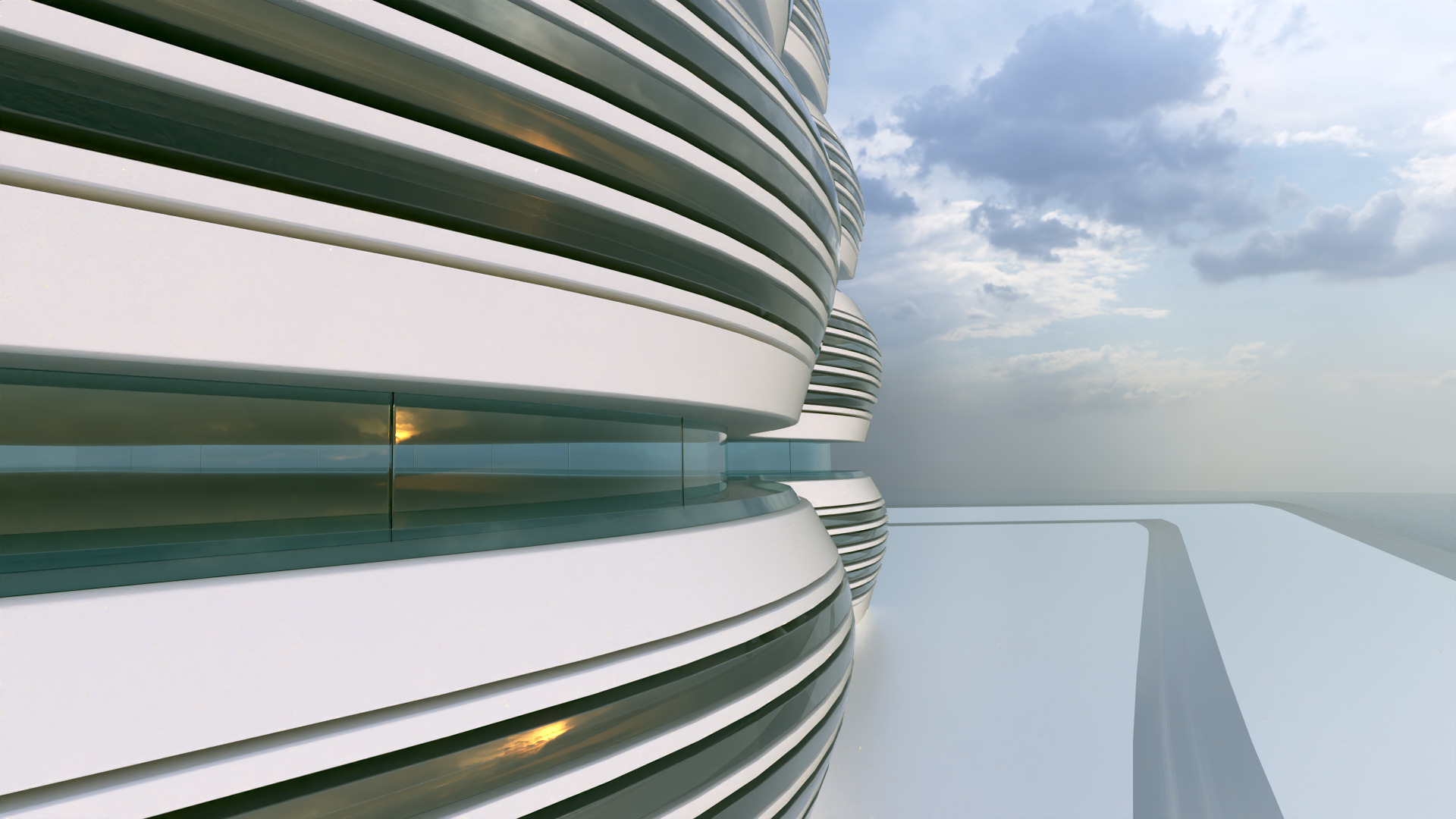 Futuristic Building Concept V2-08 3D model_9