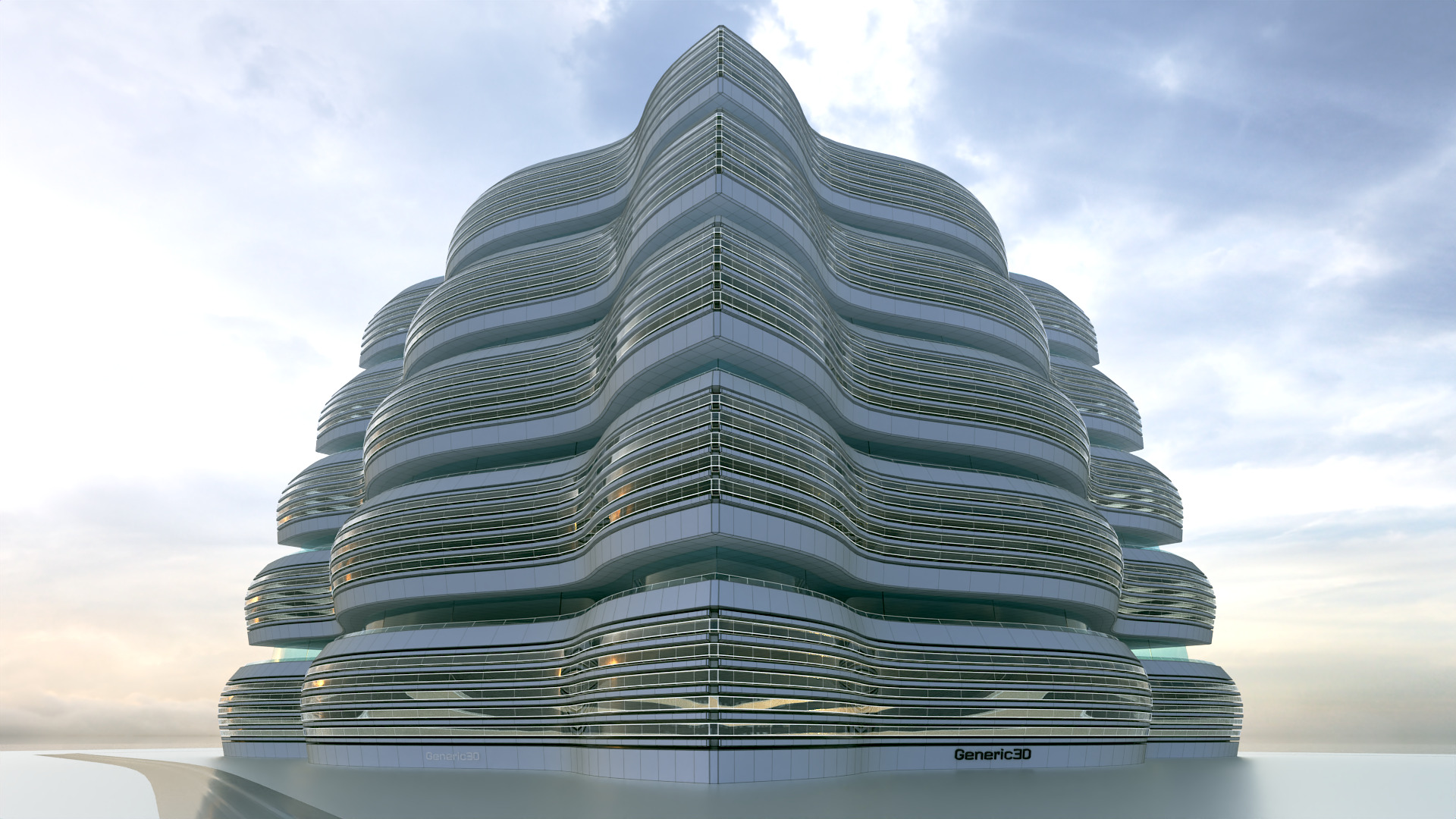 Futuristic Building Concept V2-08 3D model_14