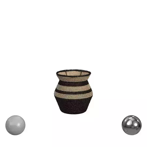 Striped Seagrass Tall Basket BlackNaturalStriped Seagrass 