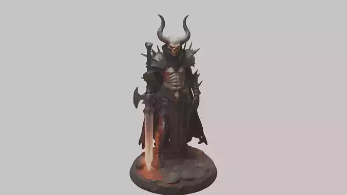 medieval Demon Lord Figure
