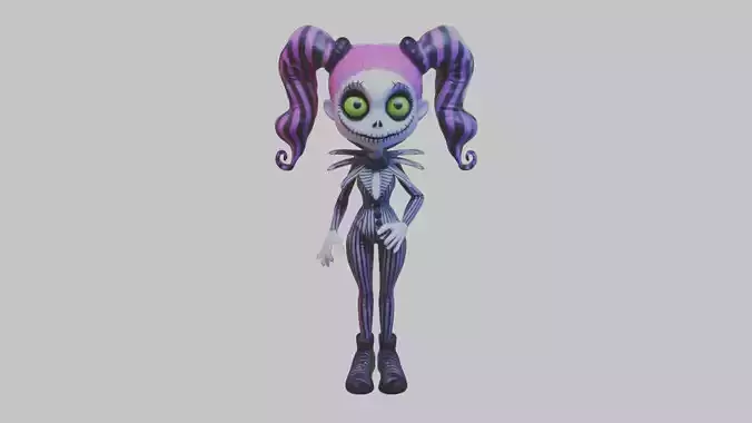 Cute Female Halloween Character