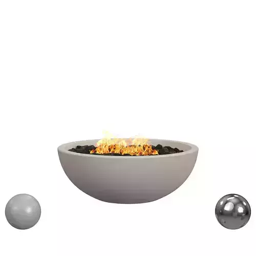 Nerissa Concrete Round Fire Pit Table 3D model