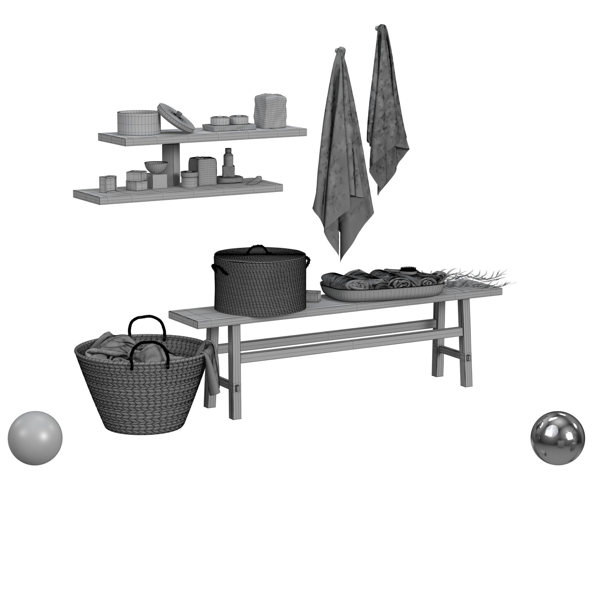 bathroom collection  3D model_3