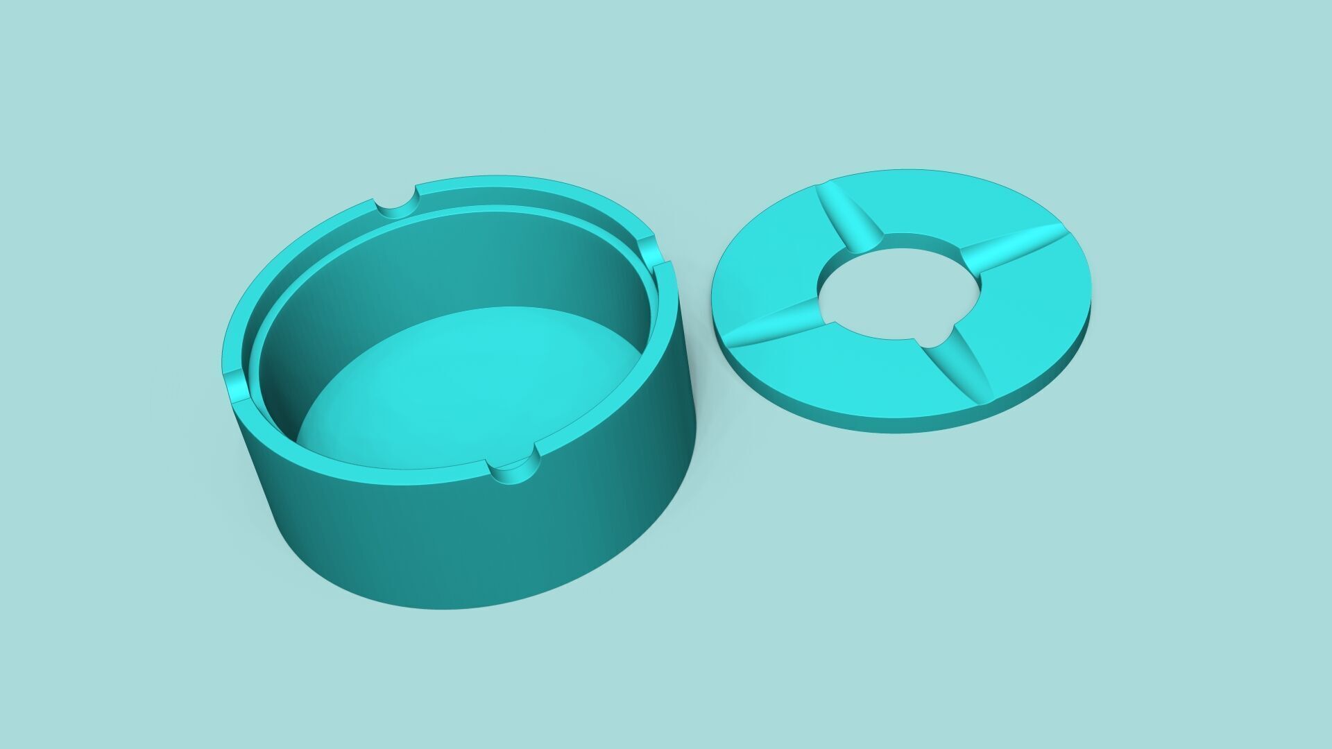 Simple Ashtray - Useful Decor Item Resin 3D print model_6