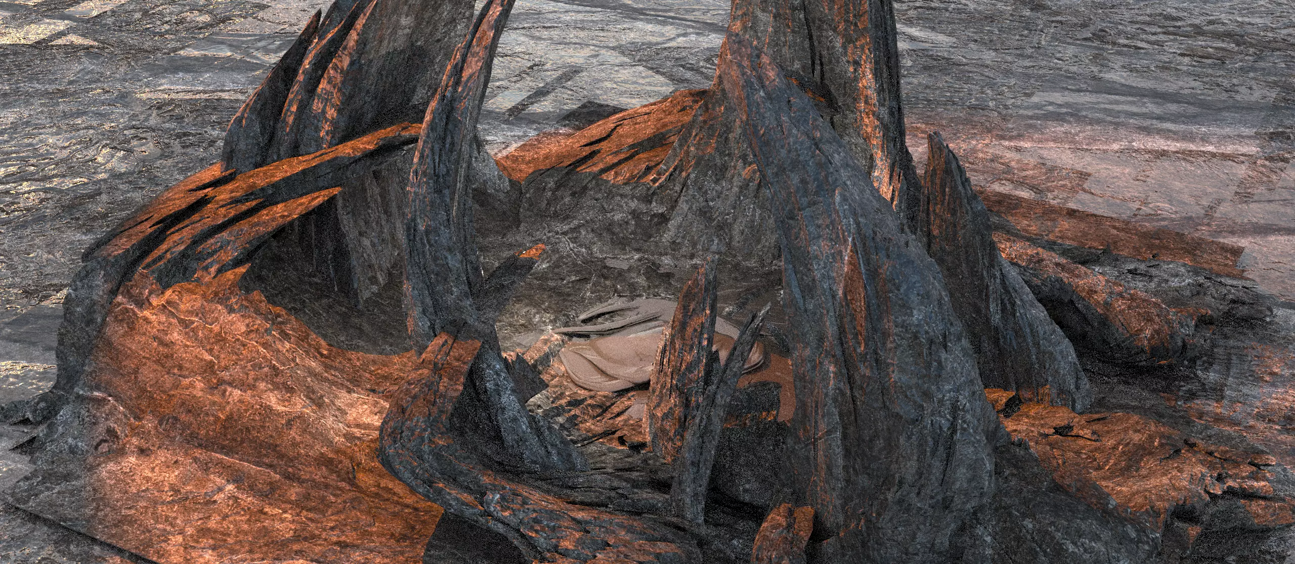 Alien desert Empress ruins 9 3D model_0