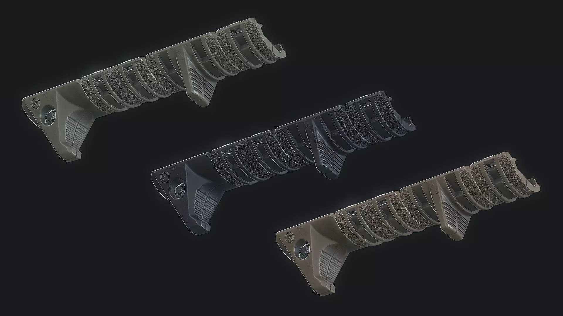 Magpul XTM Hand Stop Low-poly 3D model_0