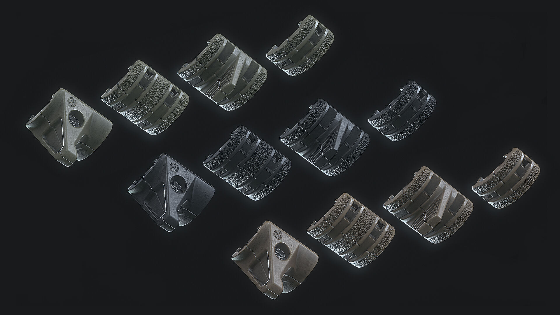 Magpul XTM Hand Stop Low-poly 3D model_2