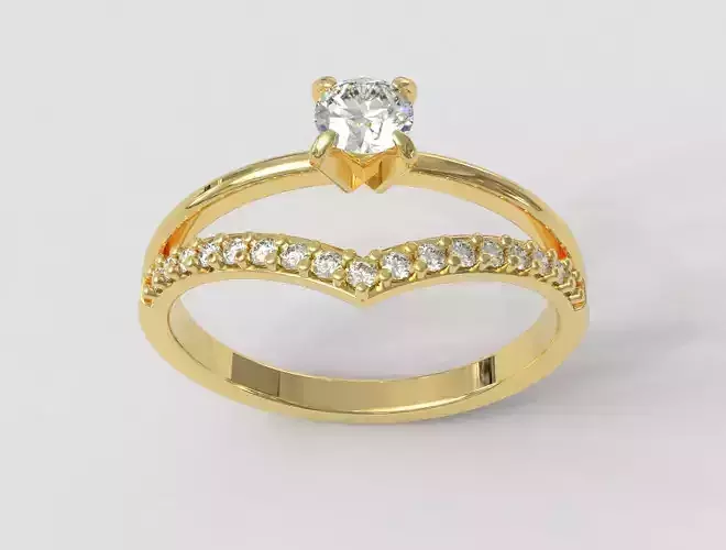 4mm Diamond Engagement Ring