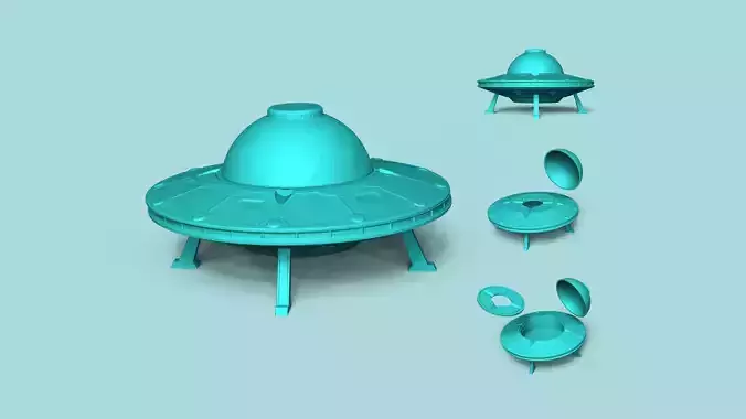 UFO Ashtray Spaceship - Useful Decor Item Resin
